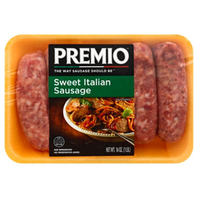 Premio Sweet Italian Sausage Links - 16 Oz - Image 1