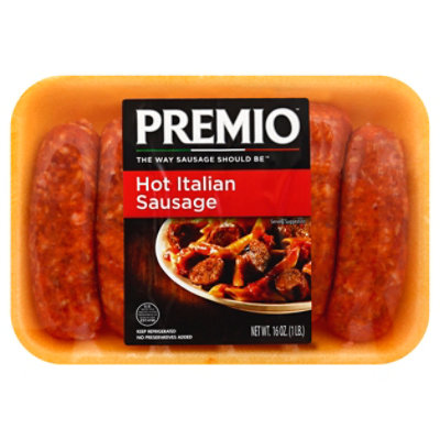 Premio Hot Italian Sausage Links - 16 Oz - Image 1