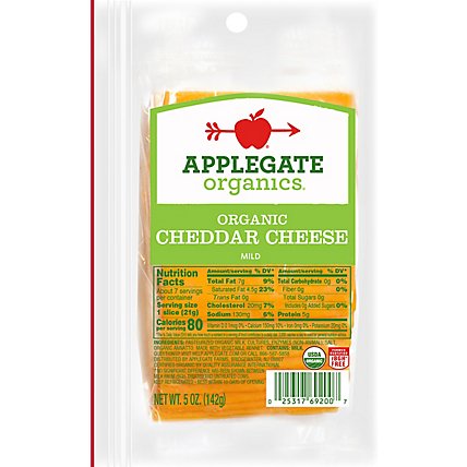Applegate Farms Organic Mild Cheddar - 5 Oz - Image 1