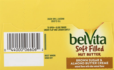 belVita Biscuits Soft Filled Nut Butter Brown Sugar & Almond Butter Creme - 5-1.76 Oz - Image 4