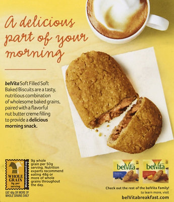 belVita Biscuits Soft Filled Nut Butter Brown Sugar & Almond Butter Creme - 5-1.76 Oz - Image 2