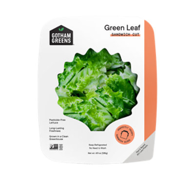 Gotham Greens Lettuce Tropicana Green Leaf - 4.5 Oz - Image 1