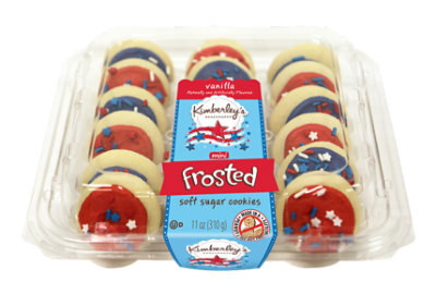 Kimberly's Bake Shoppe Patriotic Mini Frosted Cookies-Red & Blue - 9.4 Oz - Image 1