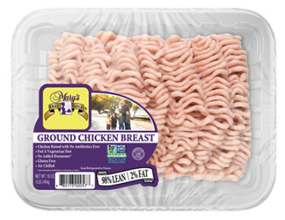 Marys Non-Gmo Ground Chicken Breast - 1 Lb