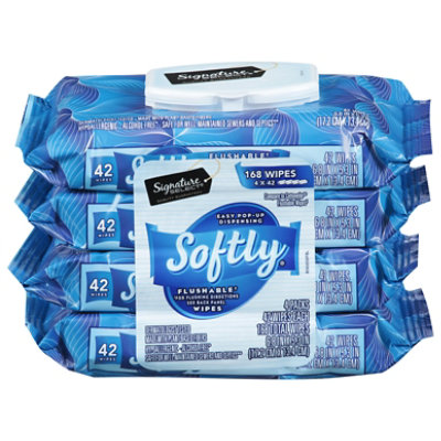 Signature SELECT Flushable Wipes Family Pack - 168 Count - Image 3