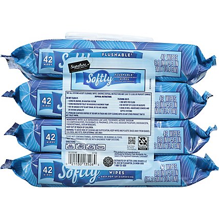 Signature Care Flushable Wipes Family Pack - 168 Count - Image 5