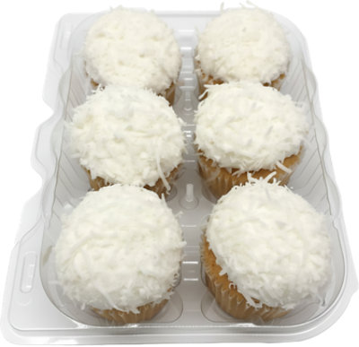 Coconut Topped Cupcakes W/ Buttercreme 6 Ct - Image 1