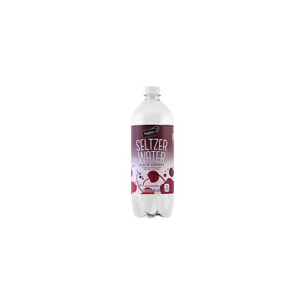 Signature Select Seltzer Water Black Cherry - 1 Liter - Image 1
