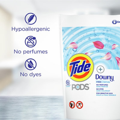Tide PODS Liquid Laundry Detergent Pacs + Downy Free HE Compatible - 32 Count - Image 7