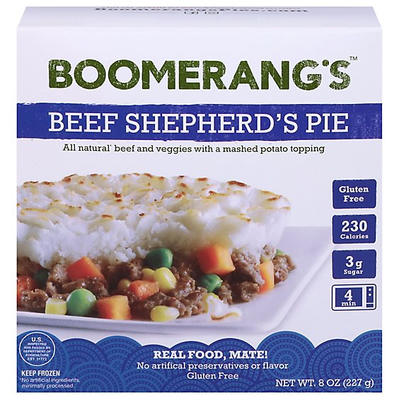 Boomerangs Shepherds Pie Beef - 8 Oz