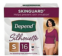 Depend Silhouette Women's Adult Incontinence Underwear Maximum Absorbency Size Small - 16 Count