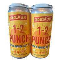 Crooked Lane 1-2 Punch Hazy Ipa In Cans - 4-16 Fl. Oz. - Image 1