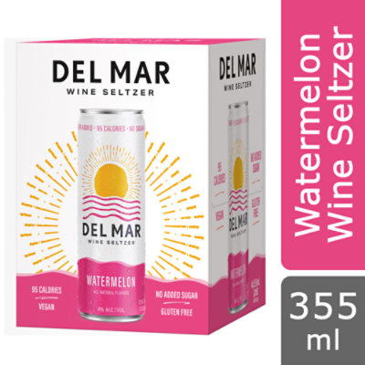 Del Mar Watermelon Wine Seltzer In Can - 4-12 Fl. Oz.