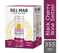 Del Mar Black Cherry Wine Seltzer In Cans - 4-12 Fl. Oz.