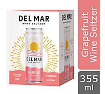 Del Mar Grapefruit Wine Seltzer In Cans - 4-12 Fl. Oz.