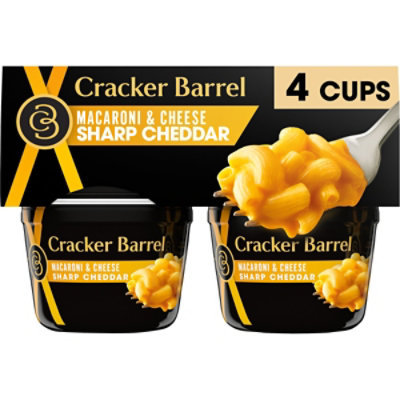 Cracker Barrel Sharp Cheddar Macaroni & Cheese Dinner Cups - 4-2.39 Oz - Image 1