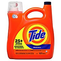 Tide Liquid Laundry Detergent Original HE Compatible 107 Loads - 154 Fl. Oz. - Image 1