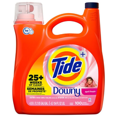 Tide HE Compatible 100 Loads Liquid Laundry Detergent with Touch of Downy - 154 Fl. Oz. - Image 3