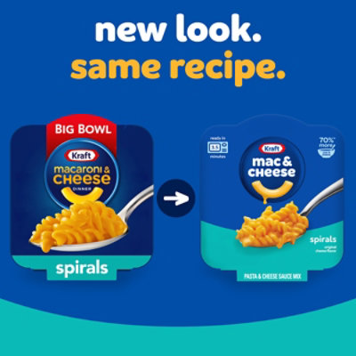 Kraft Spirals Original Mac & Cheese Macaroni and Cheese Dinner Big Bowl Dinner - 3.5 Oz - Image 2