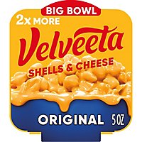 Velveeta Shells & Cheese Original with 2X the Creamy Shells Big Bowl Microwave Meal Tray - 5 Oz - Image 1