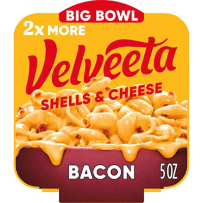 Velveeta Bacon Shells & Cheese Single Serve Big Bowl - 5 Oz