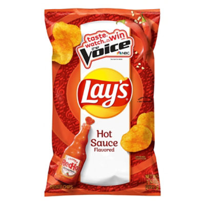 Lays Potato Chips Hot Sauce Flavored - 7.75 Oz