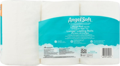 Angel Soft Bathroom Tissue Mega Rolls White - 12 Roll - Image 4