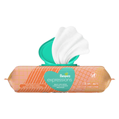 Pampers Baby Wipes Expressions Fresh Bloom Scent 1X Pop Top Packs - 56 Count - Image 5