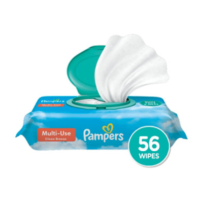 Pampers Baby Wipes Expressions Fresh Bloom Scent 1X Pop Top Packs - 56 Count - Image 1