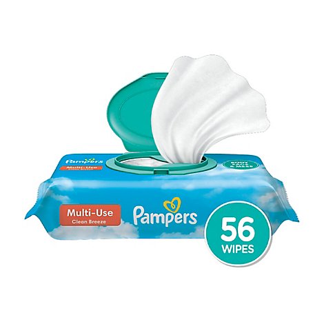 Pampers Baby Wipes Expressions Fresh Bloom Scent 1X Pop Top Packs - 56 Count