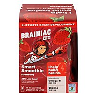 Brainiac Kids Yogurt Omega 3 Smart Smoothies Strawberry 4 Count - 4oz - Image 3