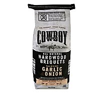 Cowboy Garlic & Onion Hardwood Briquets - 8 Lb