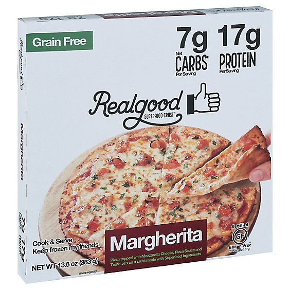 Real Good Pizza Crust Superfood Margherita - 10.4 Oz