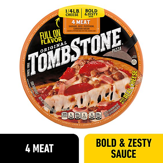 Tombstone Four Meat Frozen Pizza - 21.1 Oz