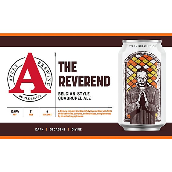 Avery Brewing The Reverend In Can - 6-12 Fl. Oz.