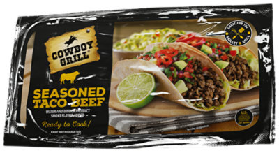 Cowboy Grill Seasoned Beef Steak Taco Meat - 1.50 LB - Image 1