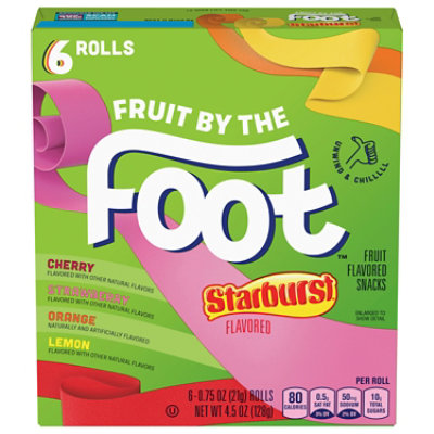 Fruit By The Foot Fruit Flavored Snacks Starburst 6 Count - 4.5 Oz - Image 2