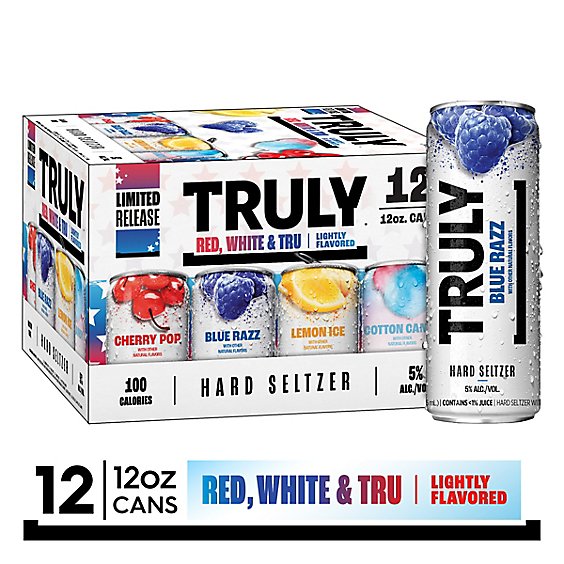 TRULY Holiday Style Variety Mix Pack Hard Seltzer Spiked & Sparkling Water Cans - 12-12 Fl. Oz.
