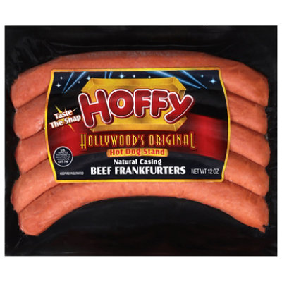 Hoffy Hollywood Beef Franks Natural Casing - 12 Oz - Image 1