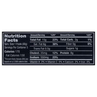 Hoffy Hollywood Beef Franks Natural Casing - 12 Oz - Image 3