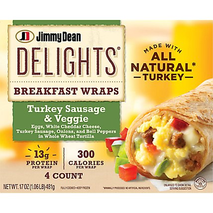Jimmy Dean Delights Breakfast Wrap Turkey Sausage & Veggie - 17 Oz - Image 1