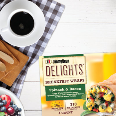 Jimmy Dean Delights Breakfast Wrap Spinach & Bacon - 17 Oz - Image 2
