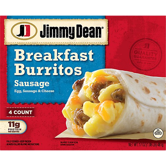 Jimmy Dean Breakfast Burritos Sausage - 17 Oz