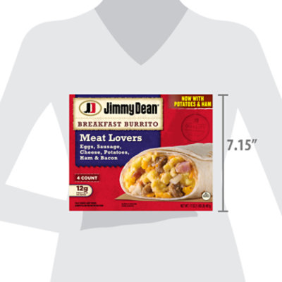 Jimmy Dean Meat Lovers Breakfast Burritos 4 Count - 17 Oz - Image 5