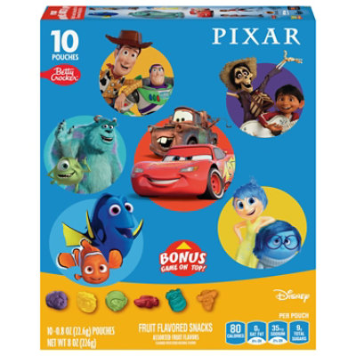 Betty Crocker Fruit Flavored Snacks Assorted Pixar 10 Count - 8 Oz