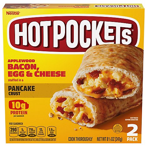 Hot Pockets Frozen Snack Bacon Egg and Cheese Pancake Crust Sandwich - 8.5 Oz