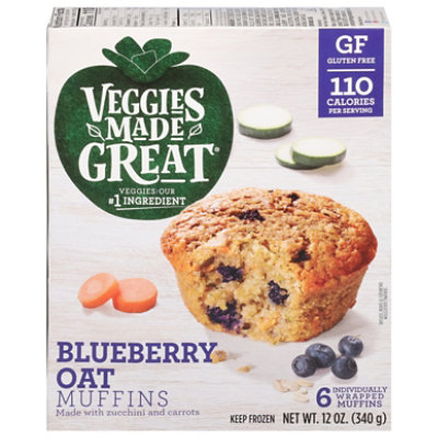 Garden Lites Muffin Blueberry Oat 6ct - 12 Oz