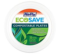 Hefty Eco Save White Paper Plates 8.75 Inch - 22 Count