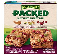 Nature Valley Packed Bars Energy Peanut Butter Cranberry Sustained - 4-1.7 Oz