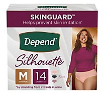 Depend Silhouette Women's Adult Incontinence Underwear Maximum Absorbency Size Medium - 14 Count